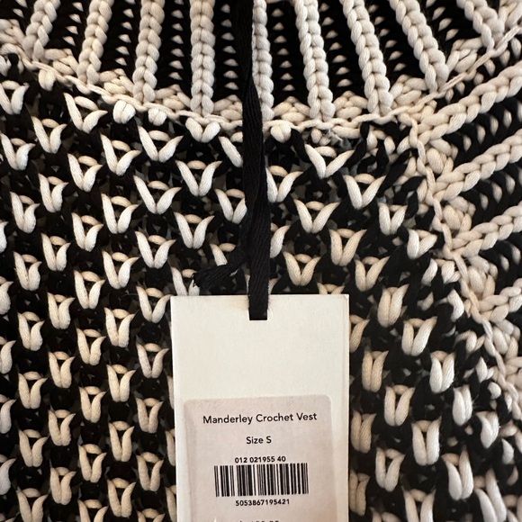 NWT: Whistles Crochet black and white top - Picture 7 of 7